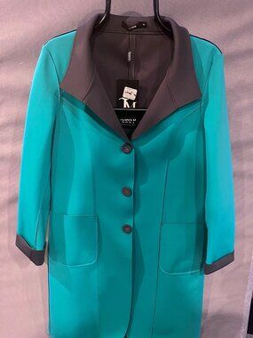 Tesoro Moda Woman’s Jacket Green Sz S NWT